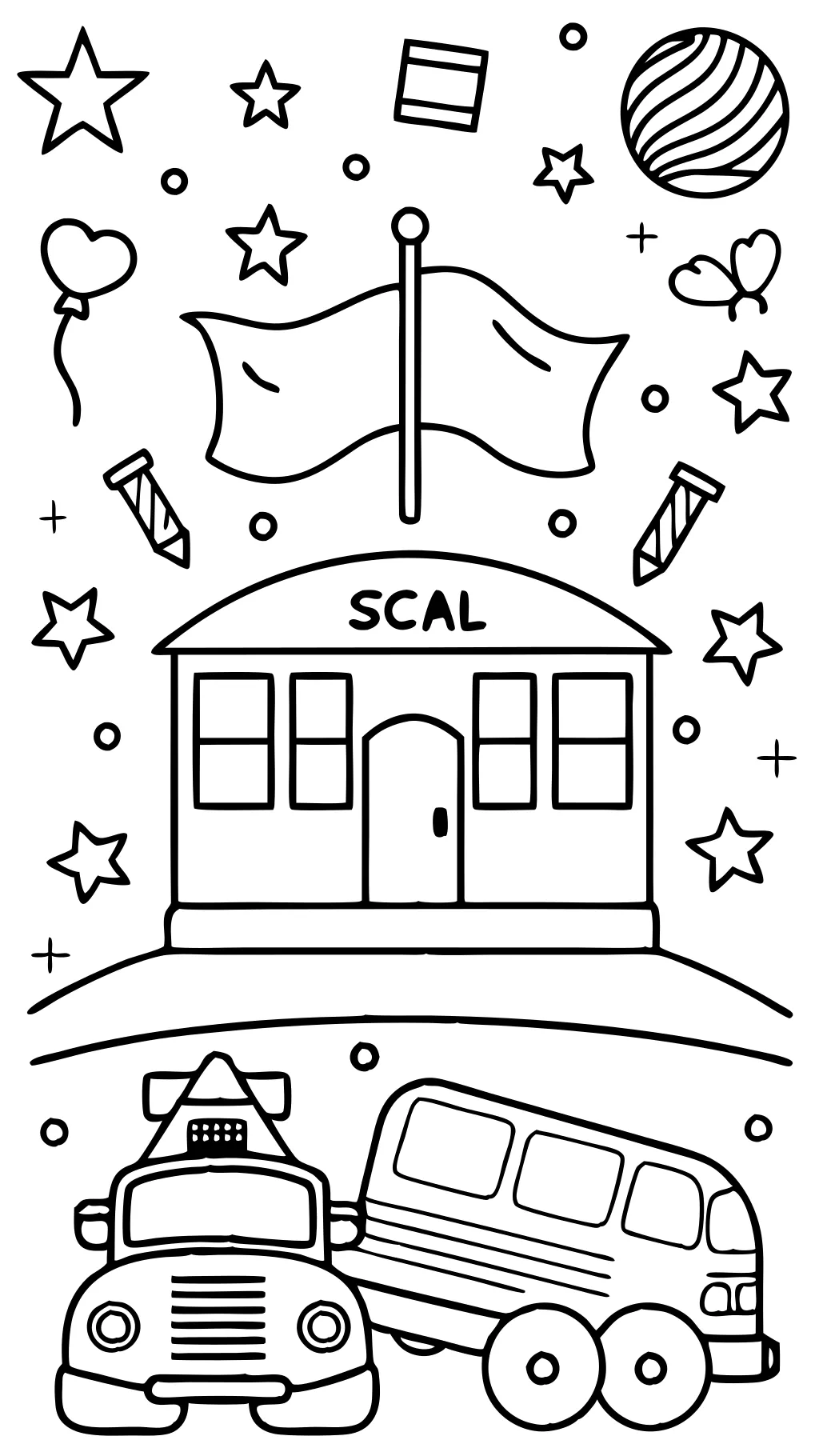 back to school coloring page